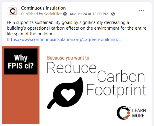 Continuous Insulation LinkedIn Post